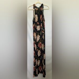 Staccato Navy Blue Floral Halter‎ Maxi
